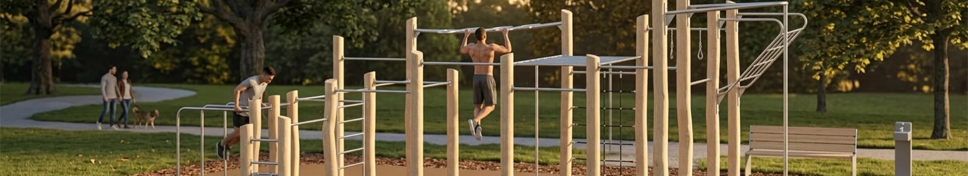 Banner per Calisthenics in legno di robinia