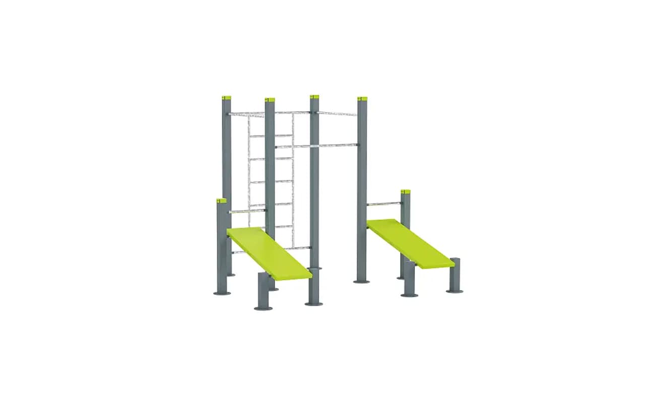 Prodotto WALL - 3 PULL UP BARS - 2 BENCHES